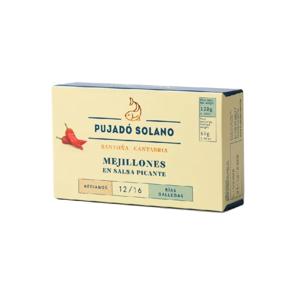 Lata de Mejillones en Salsa Picante (115 g)