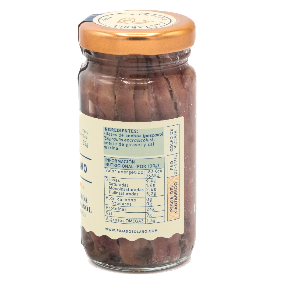 Tarro de Cristal de Anchoas del Cantábrico (100 g) - Imagen 2