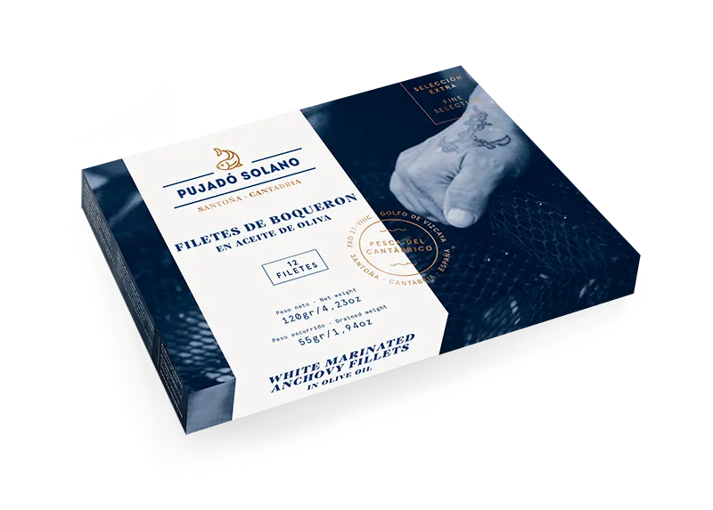 Lata Hansa 10-12 Filetes de Boquerón del Cantábrico de Costera en Aceite de Oliva «Selección Extra» 120 g