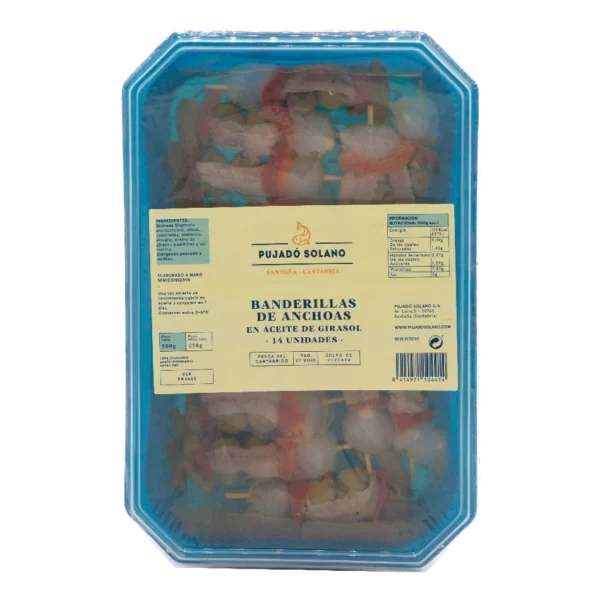 Tarrina de Banderillas de Anchoa del Cantábrico (14 Piezas, 500 g)