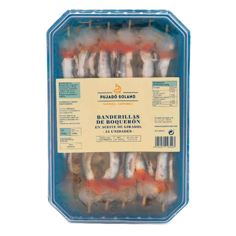 Terrina de Banderilles de Seitó del Cantàbric amb Cebetes (24 Peces, 900 g)