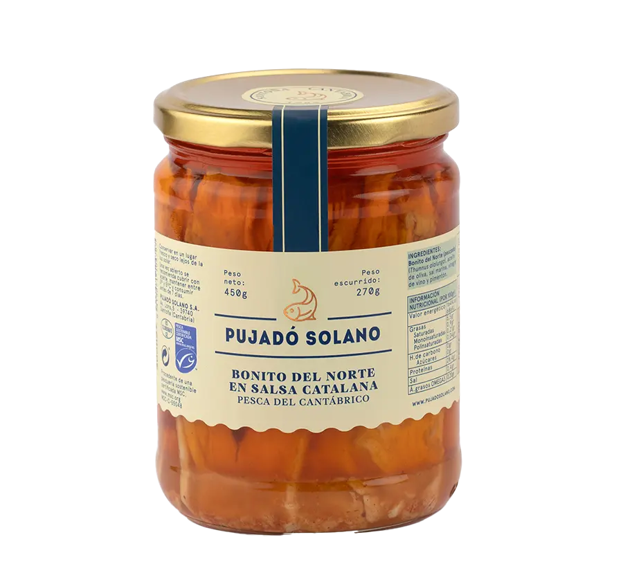 Bonito del Norte de Costera en Salsa Catalana Tarro de Cristal 450 g