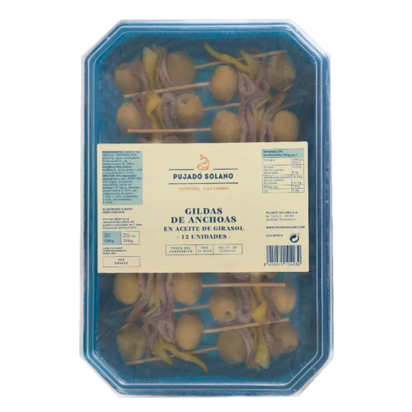 Tarrina de Gildas de Anchoa del Cantábrico (12 Piezas, 500 g)
