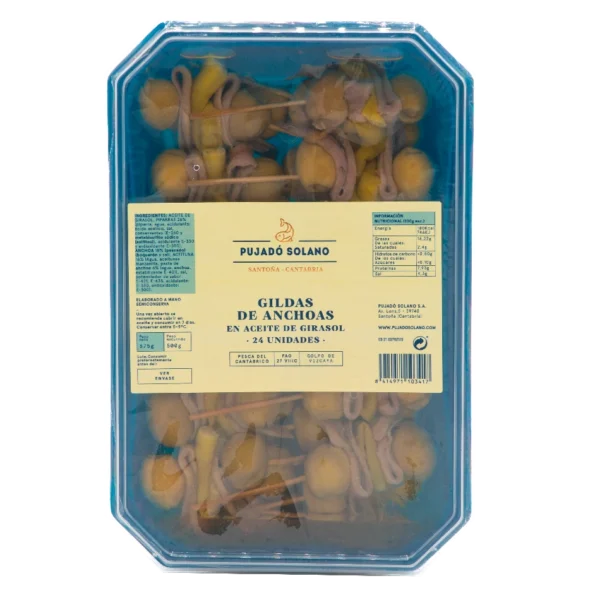 Tarrina de Gildas de Anchoa del Cantábrico (24 Piezas, 900 g)