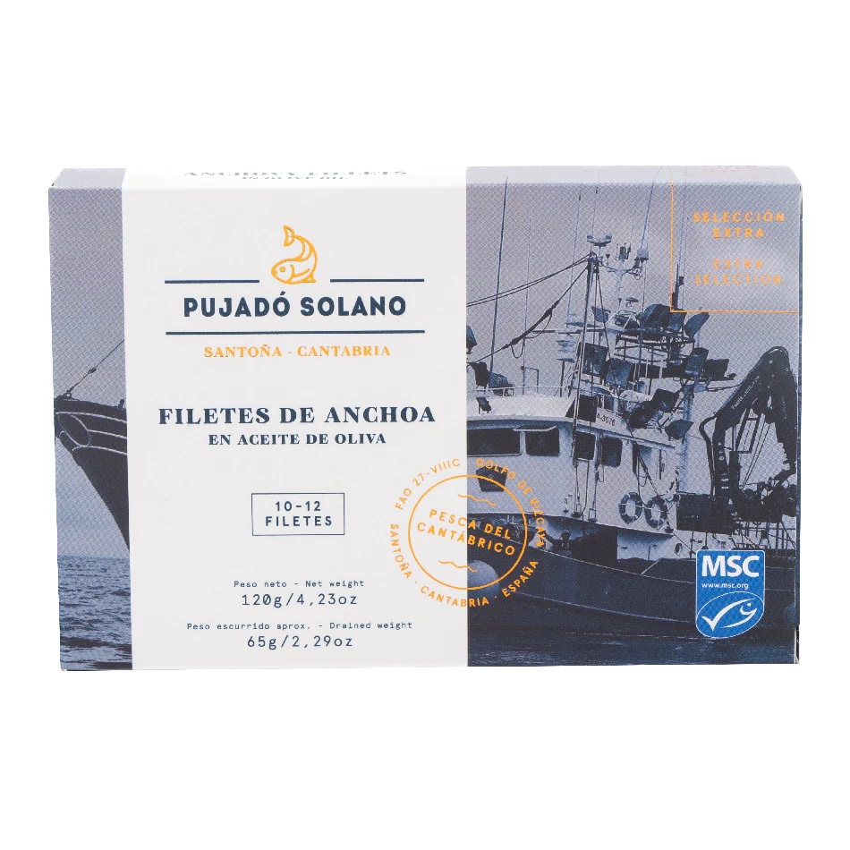 Lata 10-12 Filetes de Anchoa del Cantábrico «Selección Extra» en Aceite de Oliva (120 g)