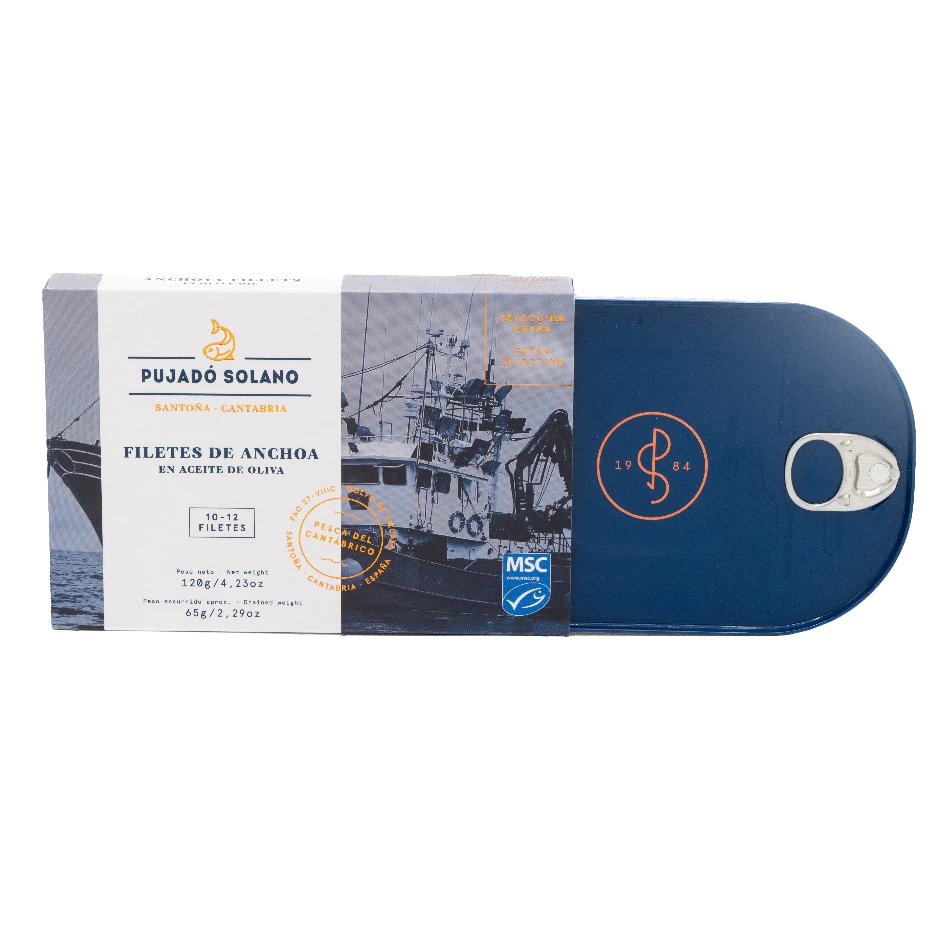 Lata 10-12 Filetes de Anchoa del Cantábrico «Selección Extra» en Aceite de Oliva (120 g) - Imagen 3
