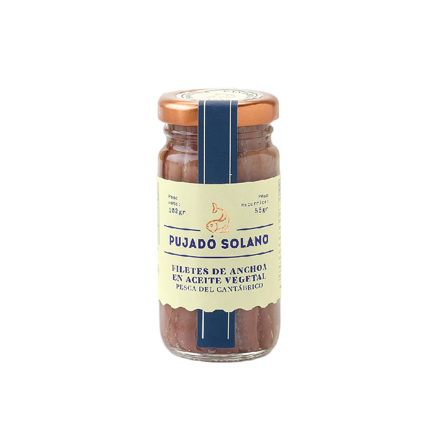 Tarro de Cristal de Anchoas del Cantábrico (100 g)