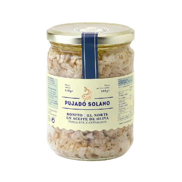 Tarro de Trozos de Bonito del Norte en Aceite de Oliva (450 g)