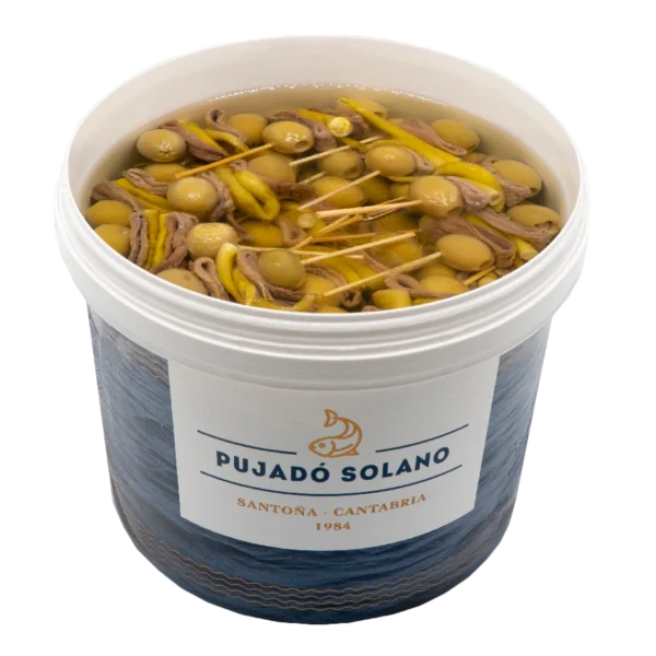 Cubo de Gildas de Anchoa de Santoña (100 Piezas)